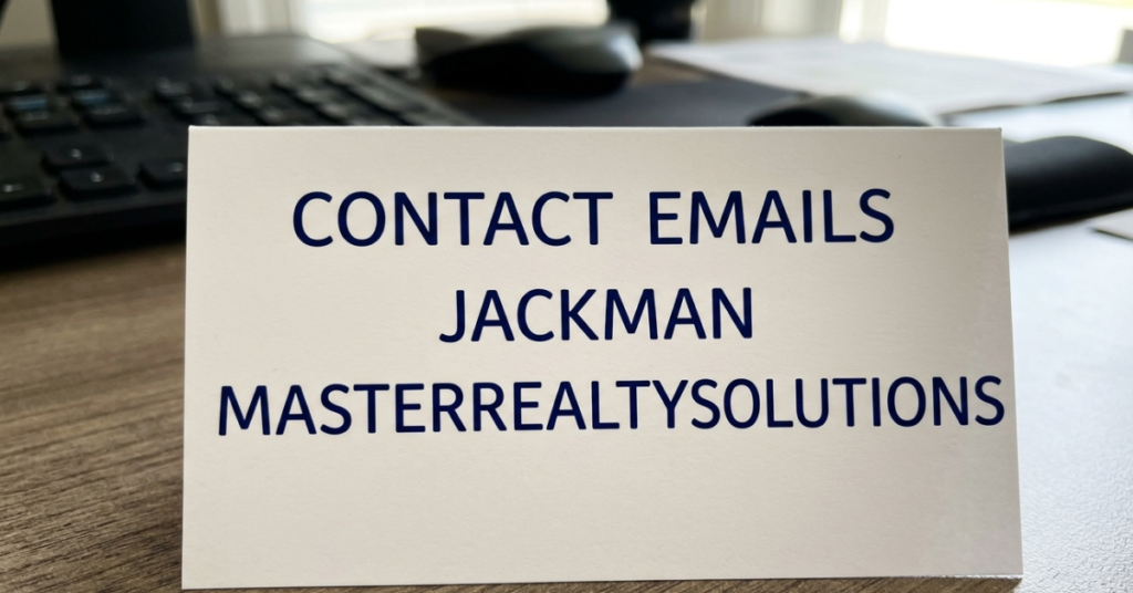 Contact Emails Jackman MasterRealtySolutions: Complete Guide