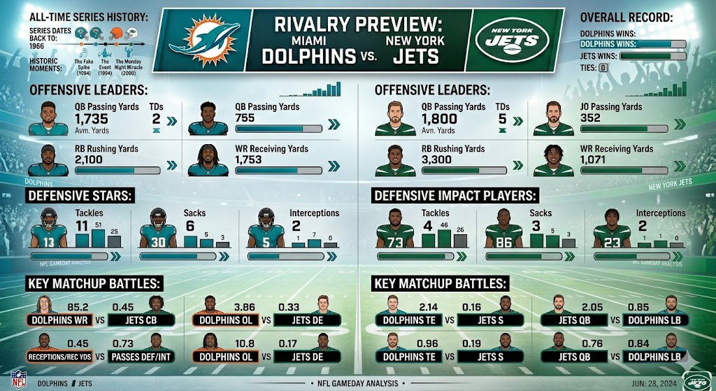 miami dolphins vs new york jets match player stats​