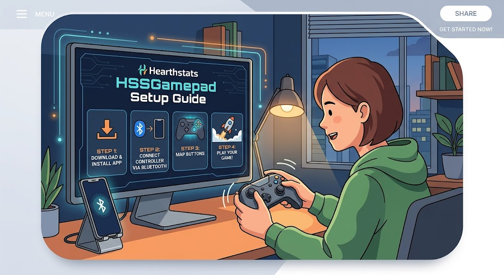 hssgamepad set up from hearthstats